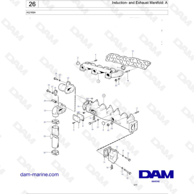 Volvo Penta Aq A Induction Exhaust Manifold A Dam Marine