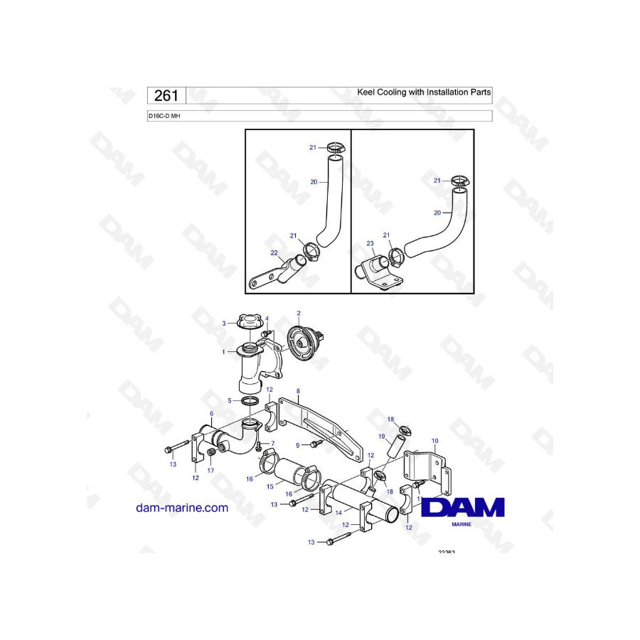 Volvo Penta D16 Keel Cooling With Installation Parts