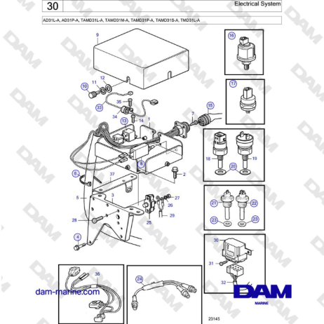 Volvo Penta AD31L A AD31P A TAMD31L A TAMD31M A TAMD31P A TAMD31S