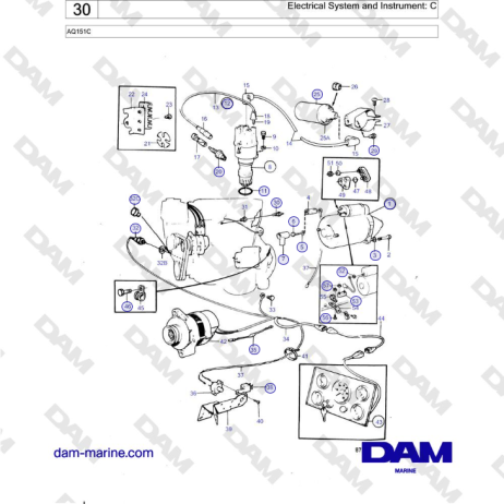 Volvo Penta AQ151C Electrical System And Instrument C DAM Marine