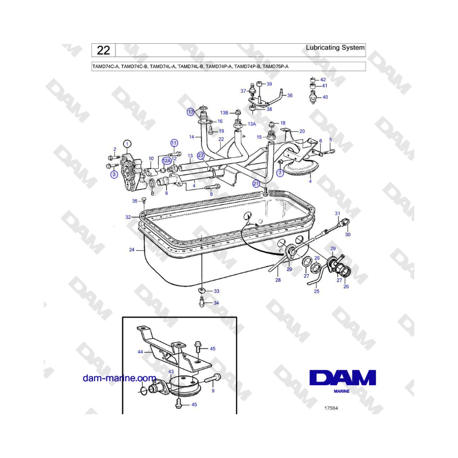 Volvo Penta Tamd Lubricating System