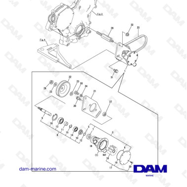 KIT REPARATION POMPE A EAU DE MER YANMAR 2 3GM YM DAM Marine