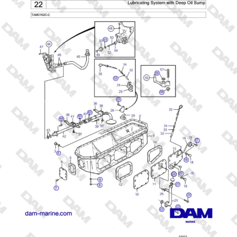 Volvo Penta TAMD162C C Lubricating System With Deep Oil Sump