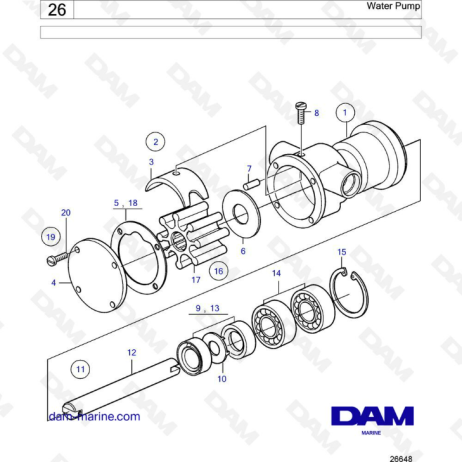 Volvo Penta Md B Md B Md B Water Pump Dam Marine