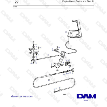 Volvo Penta D B Engine Speed Control And Stop C Dam Marine