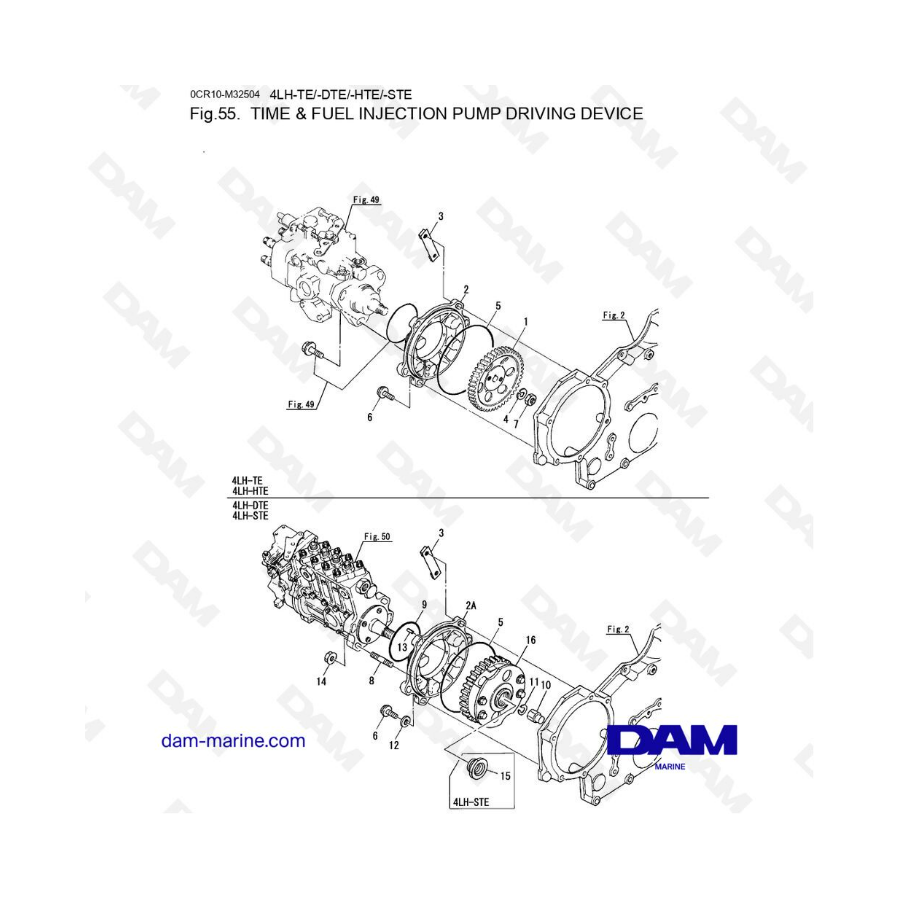 Yanmar Lh Te Lh Dte Lh Hte Lh Ste Dispositivo De