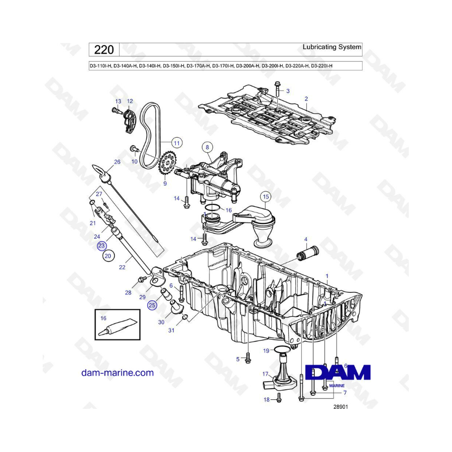 Volvo Penta D3 110I H D3 140A H I H D3 150I H D3 170A H I H D3 200A H I