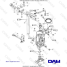 Mercury Dfi L Swivel Bracket And Steering Arm Dam Marine