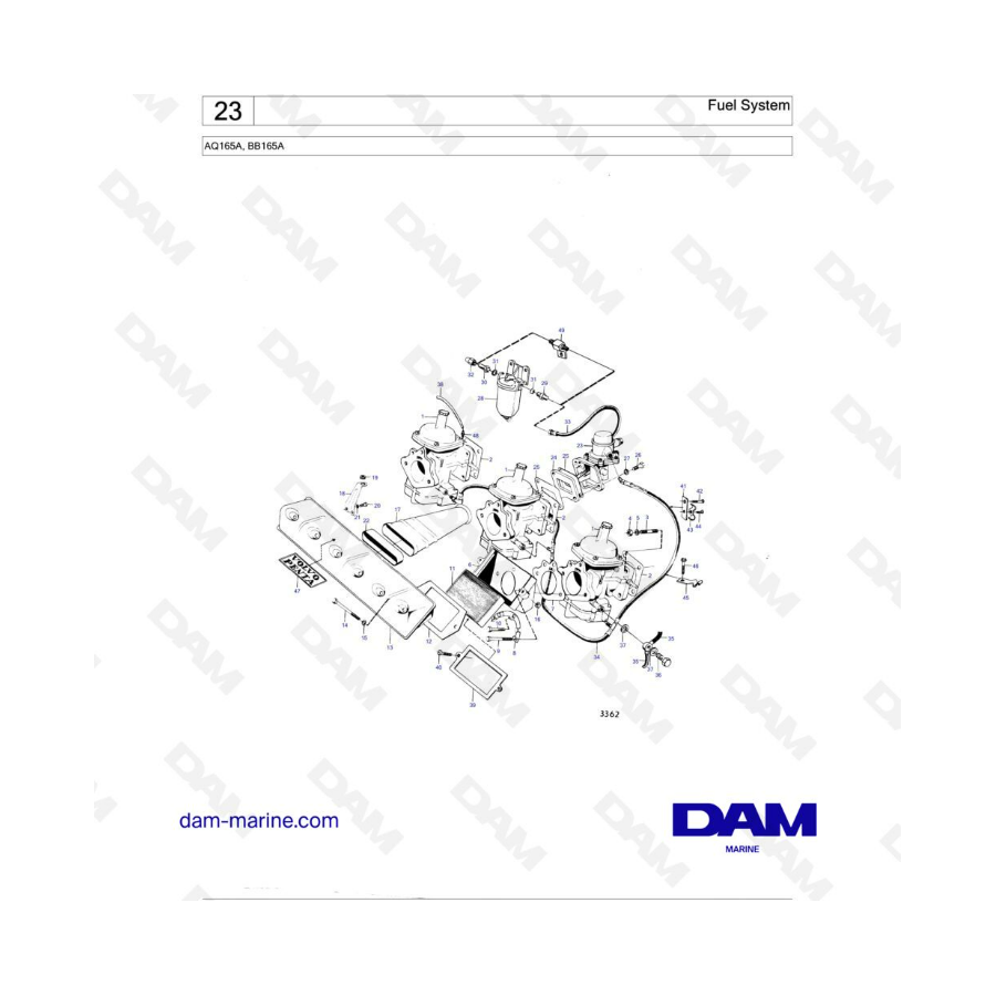 Volvo Penta AQ165A - Fuel system