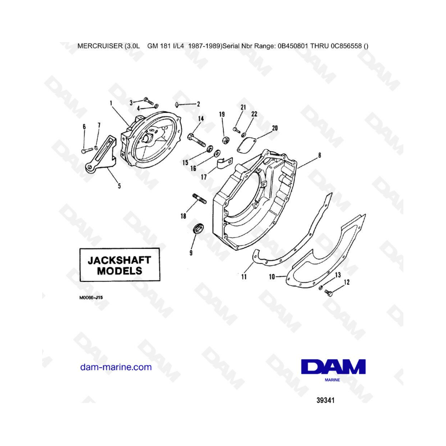 Mercruiser 3.0L before 1990 Driveshaft extension components