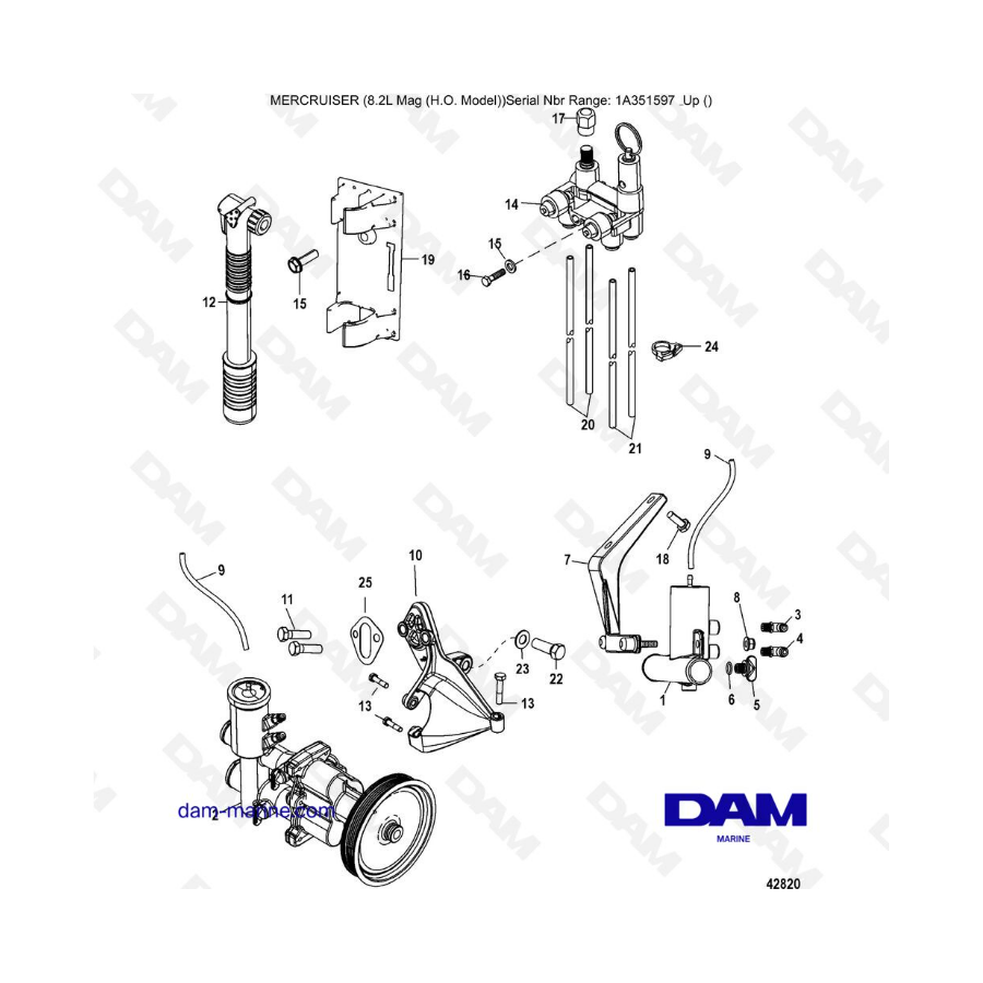 Mercruiser 502 MAG MPI HO - Water drain system