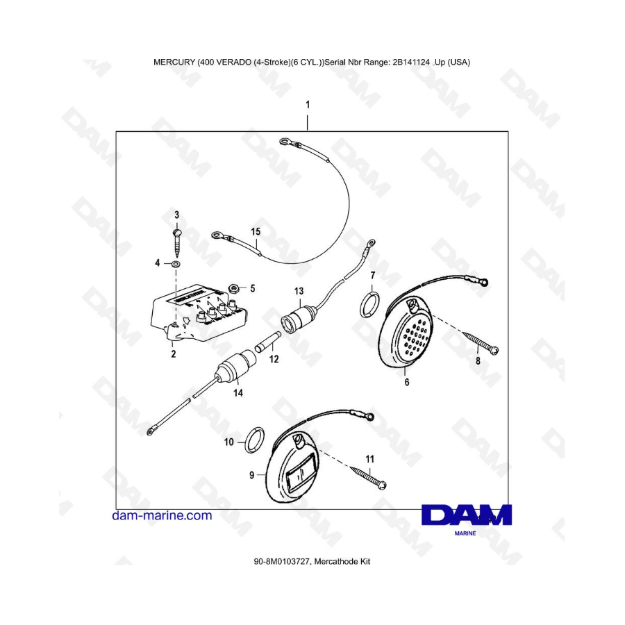 Mercury Verado 400 - kit Mercathode