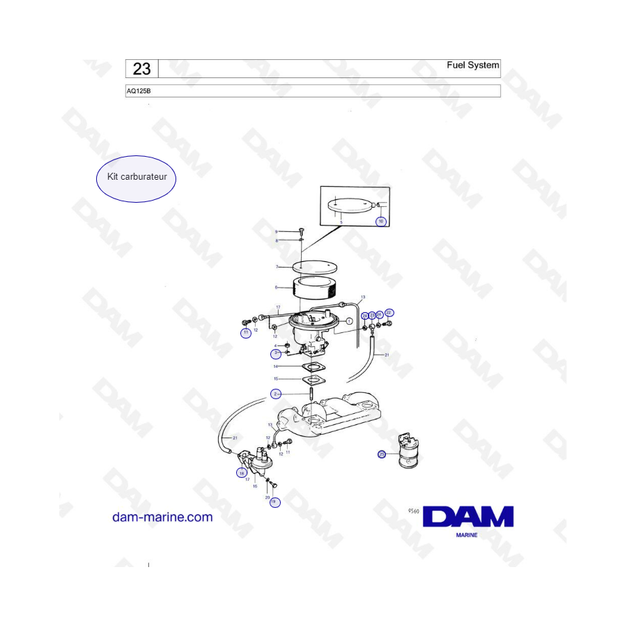 Volvo Penta AQ145 - Fuel system