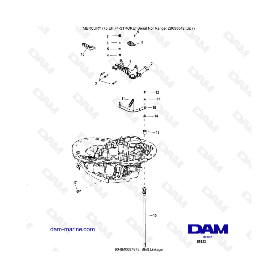 Mercury 75 EFI - Shift Linkage