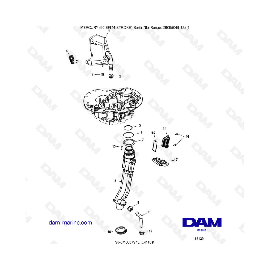 Mercury 90 EFI - Exhaust