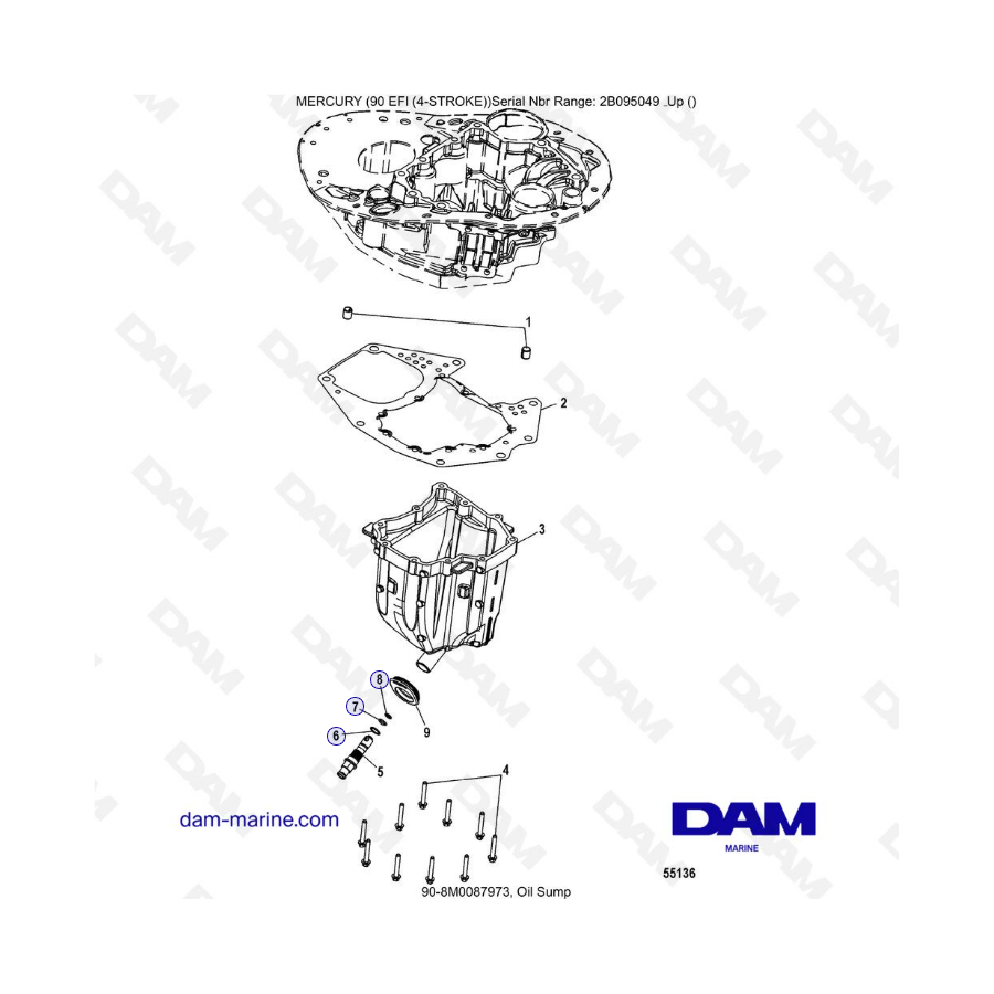 Mercury 90 EFI - Oil sump