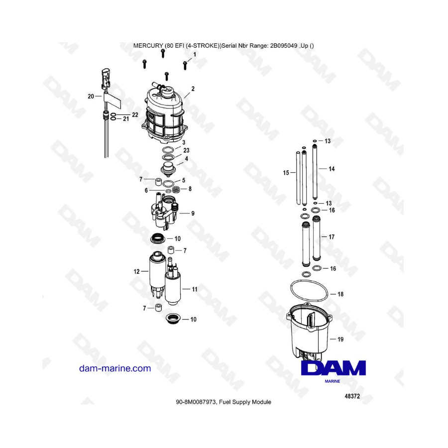 Mercury 90 EFI - Fuel supply module