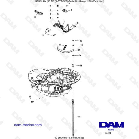 Mercury 90 EFI - Shift Linkage