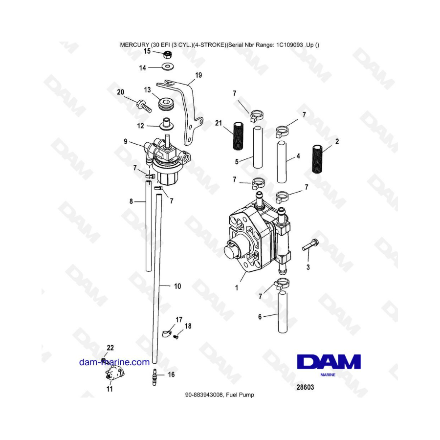 Mercury 30 EFI - Bomba de combustible