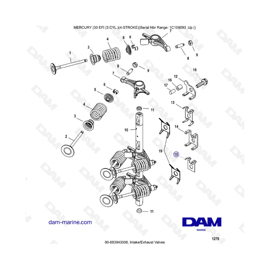 Mercury 30 EFI - Intake/Exhaust valves