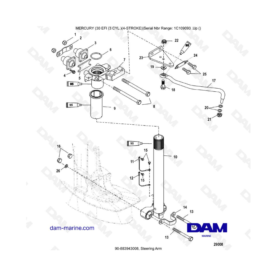 Mercury 30 EFI - Steering Arm