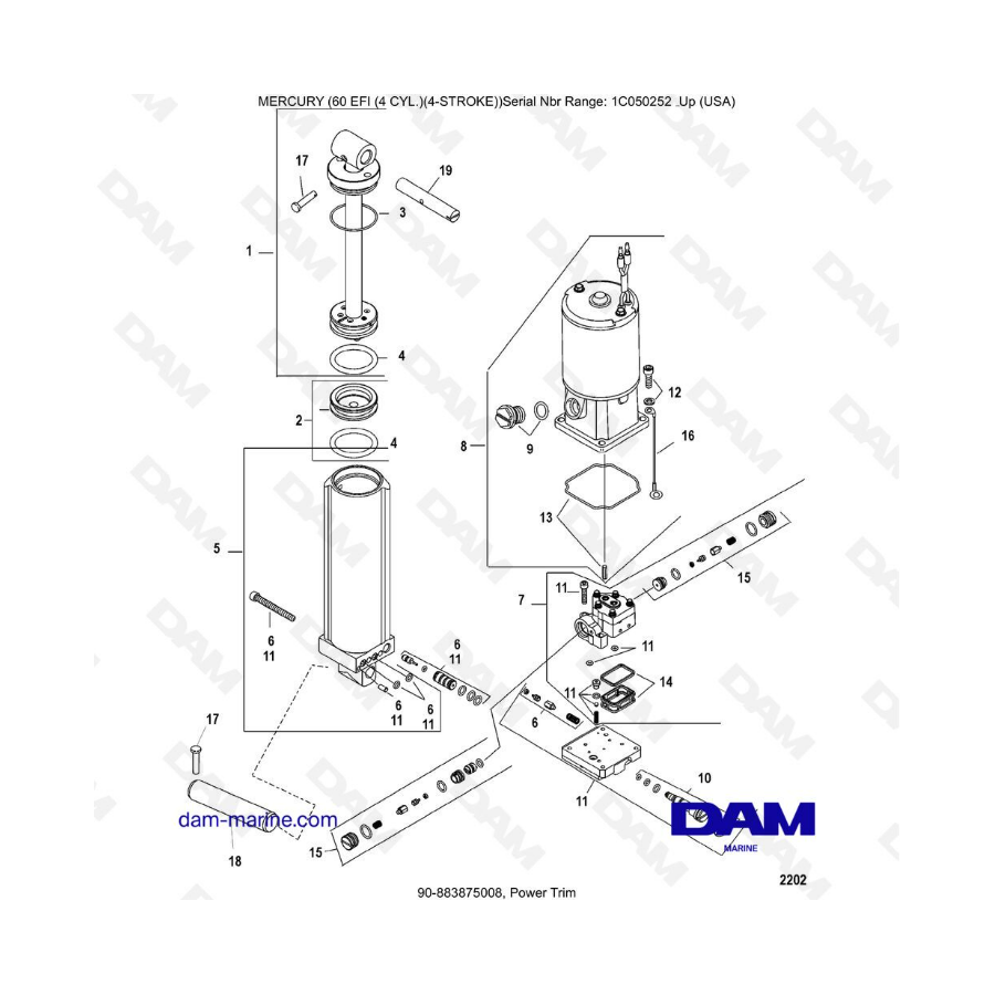 Mercury 60 EFI - Power trim