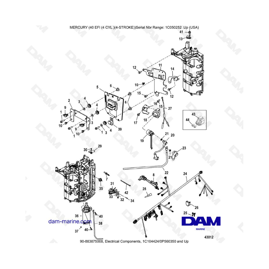 Mercury 40 EFI - Electrical components (new)