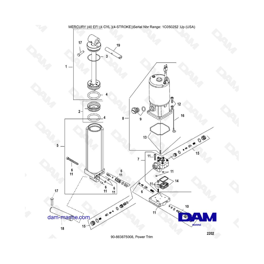 Mercury 40 EFI - Power trim