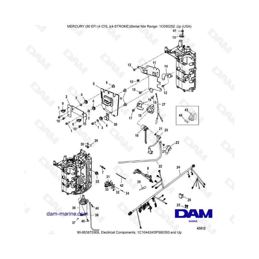 Mercury 50 EFI - Electrical components (new)