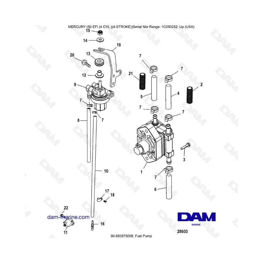 Mercury 50 EFI - Bomba de combustible