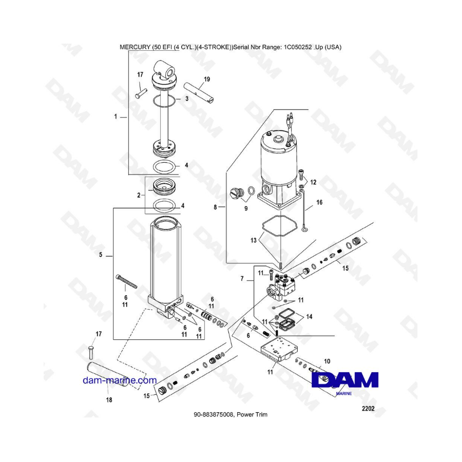 Mercury 50 EFI - Power trim