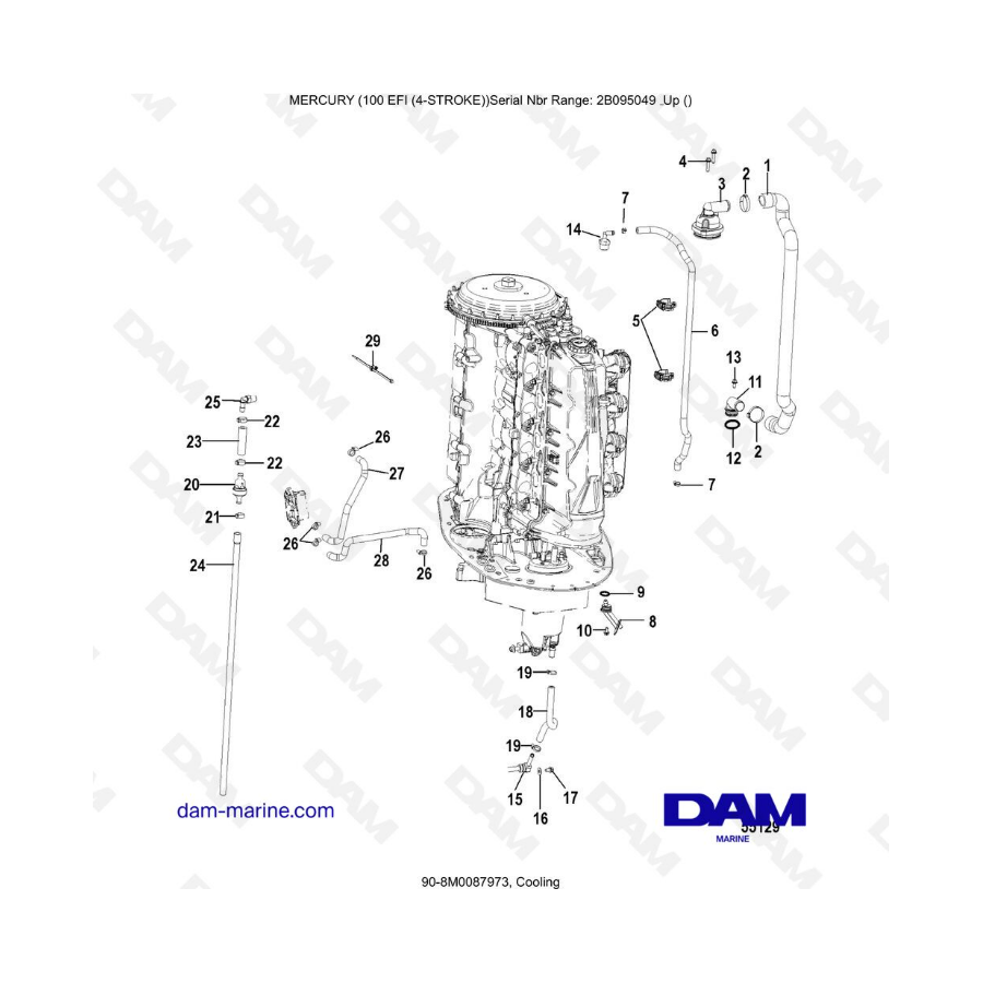 Mercury 100 EFI - Cooling