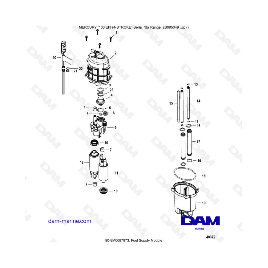 Mercury 100 EFI - Fuel Supply Module