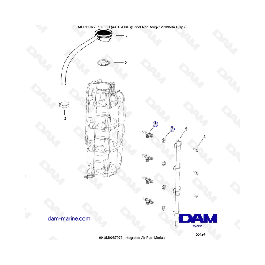 Mercury 100 EFI - Integrated Air Fuel Module