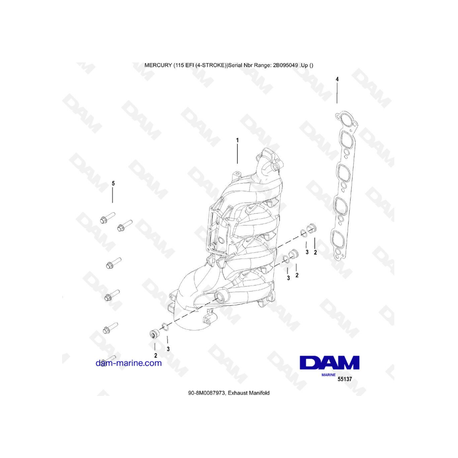 Mercury 115 EFI - Exhaust Manifold