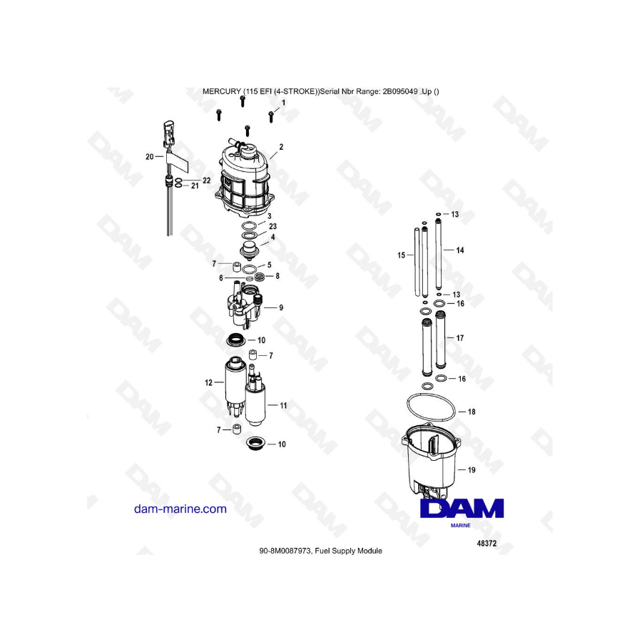 Mercury 115 EFI - Fuel Supply Module