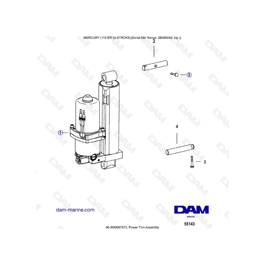 Mercury 115 EFI - Conjunto de compensación de potencia