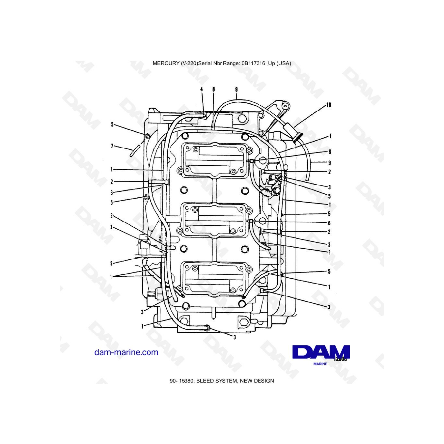 Mercury Mariner V-175 EFI (2.5L) - BLEED SYSTEM, NEW DESIGN