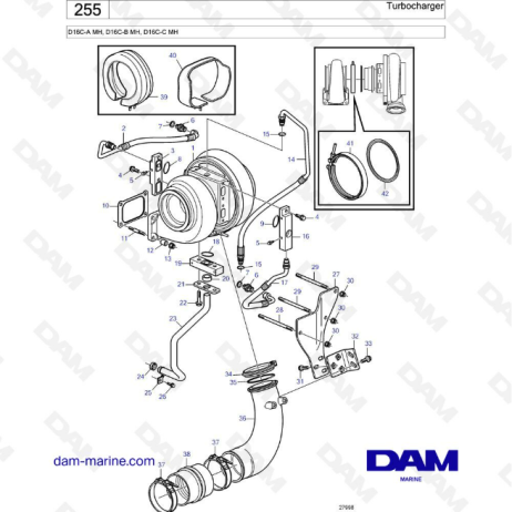 Volvo Penta D16 - Turbocharger