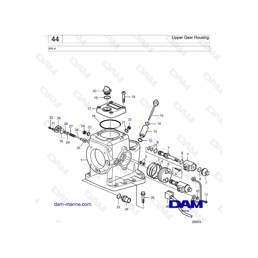 Volvo Penta IPS-A - Caja de engranajes superior