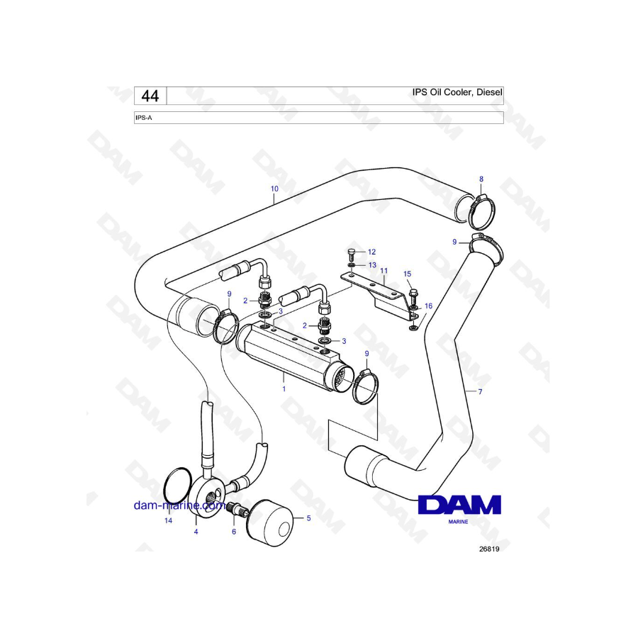 Volvo Penta IPS-A - IPS Oil Cooler, Diesel