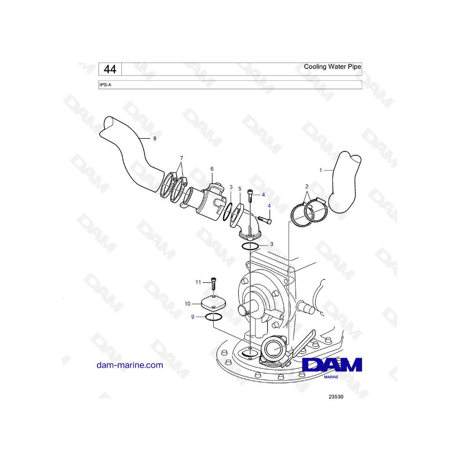 Volvo Penta IPS-A - Cooling Water Pipe