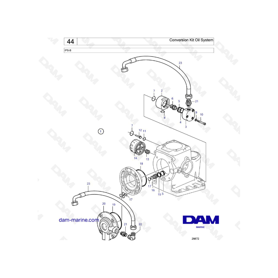 Volvo Penta IPS-B - Conversion Kit Oil System - DAM Marine