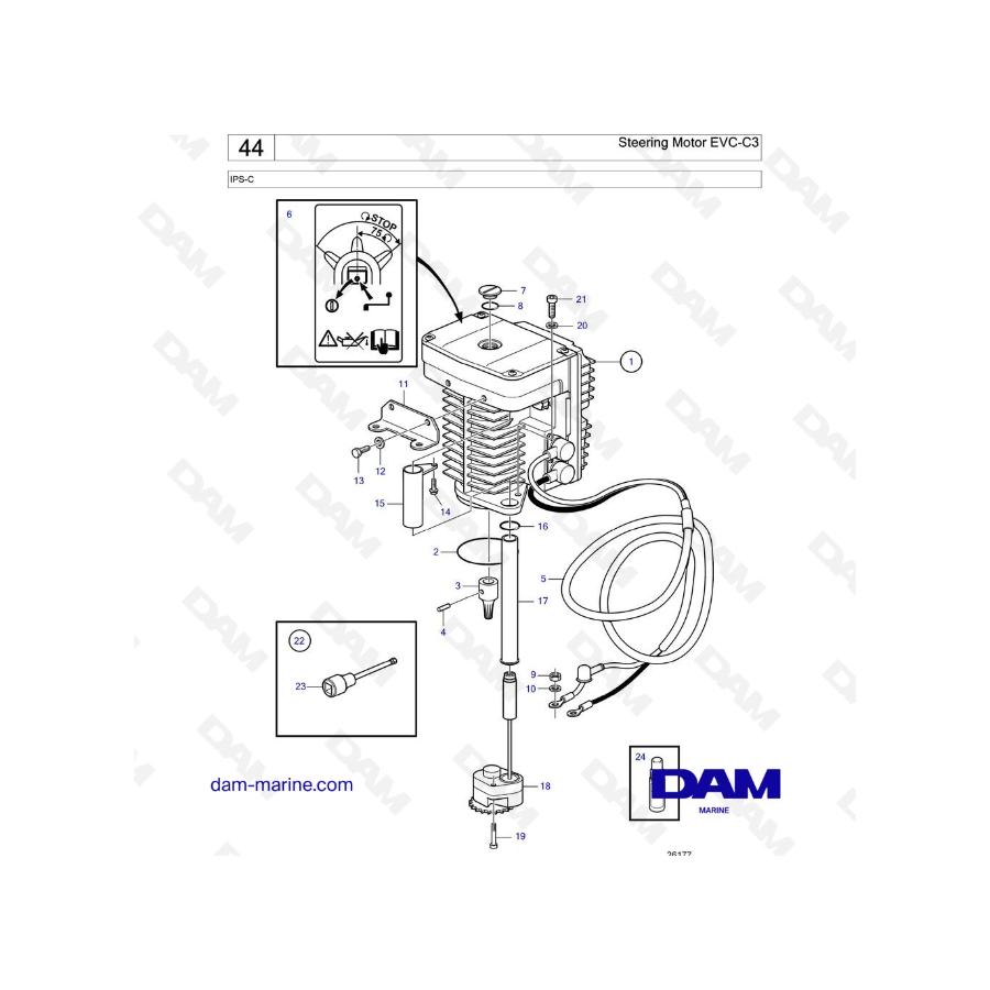 Volvo Penta IPS-C - Steering Motor EVC-C3