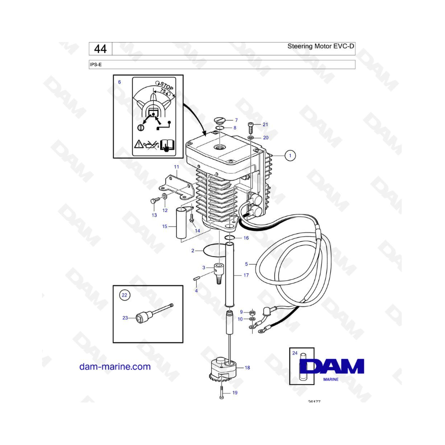 VOLVO PENTA IPS-E - Steering Motor EVC-D