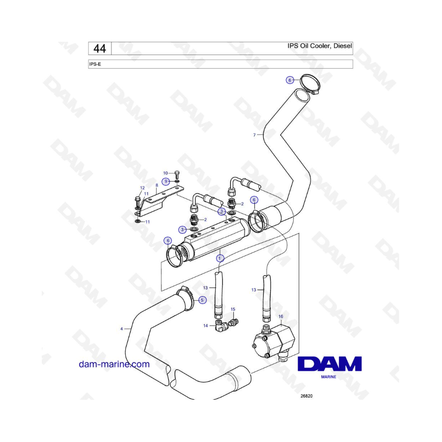 VOLVO PENTA IPS-E - Enfriador de aceite IPS, Diésel