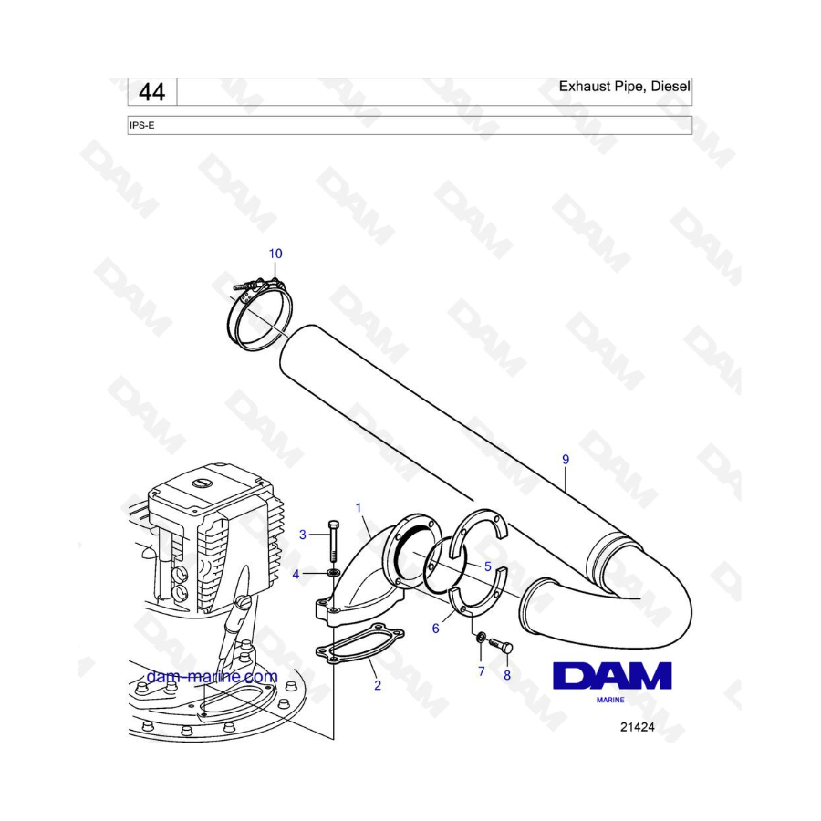 VOLVO PENTA IPS-E - Exhaust Pipe, Diese