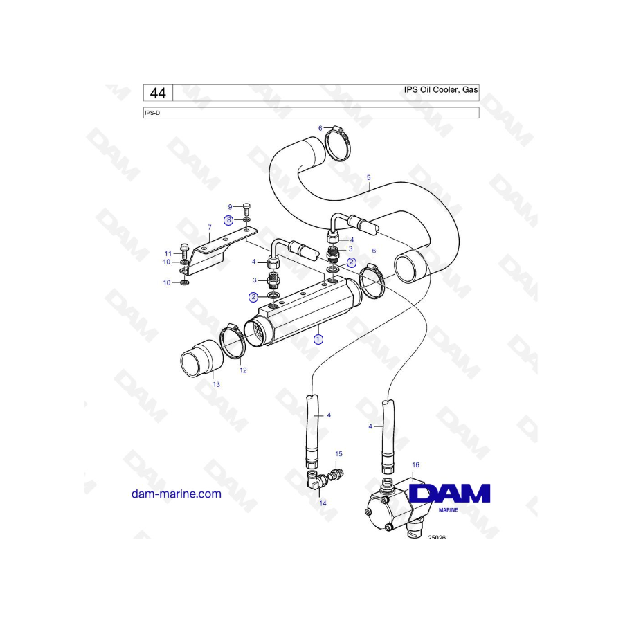 Volvo Penta IPS-D - IPS Oil Cooler, Gas