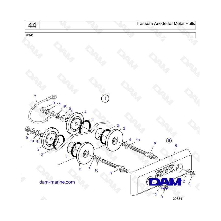 VOLVO PENTA IPS-E - Ánodo de popa para cascos metálicos