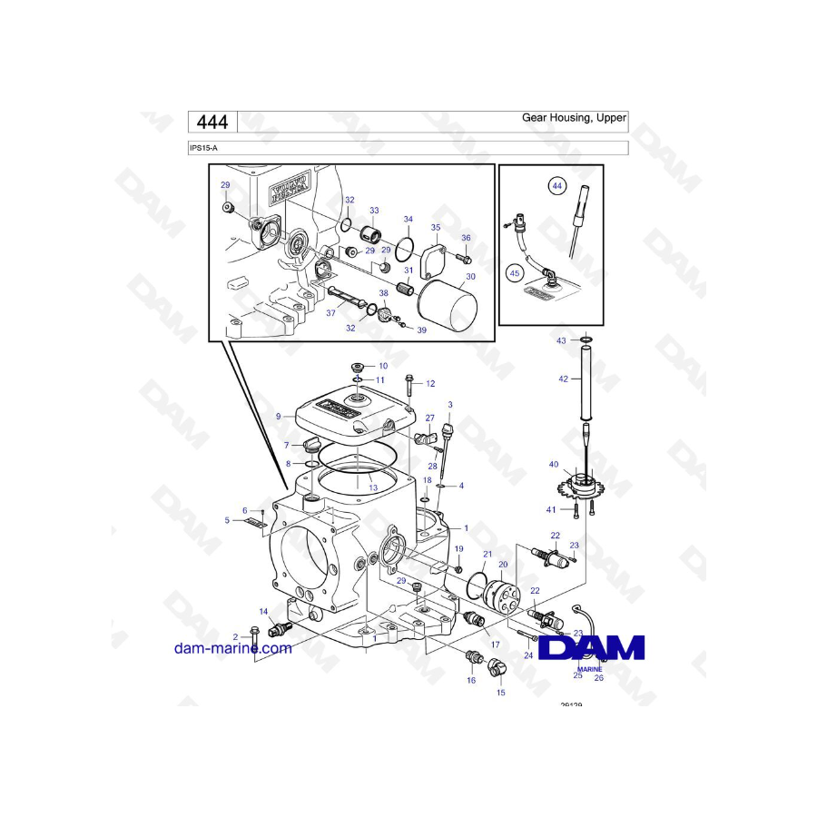 Volvo Penta IPS15-A - Caja de engranajes, superior